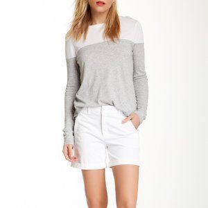 White Vince Rolled Shorts